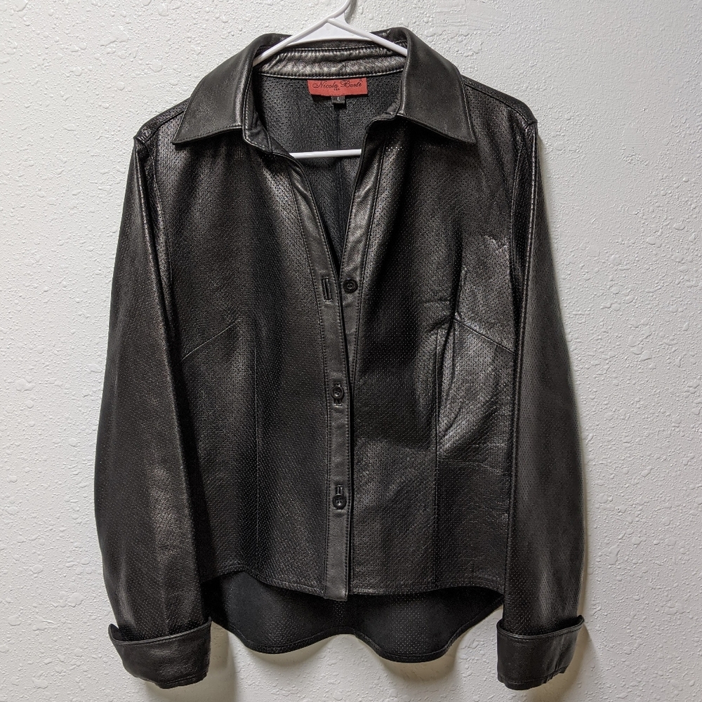 Nicola Berti - Large Perforated Leather Jacket